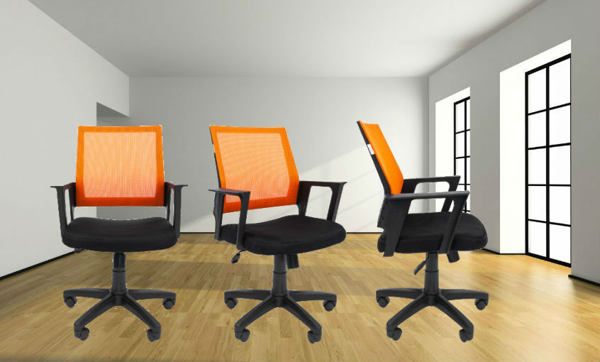 Слайд 5-Кресло для персоналя РК 15 оранжевое